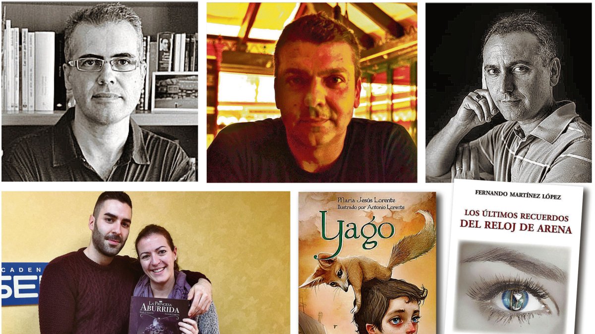 Autores almerienses que publicarán este otoño y portadas de dos de los libros.