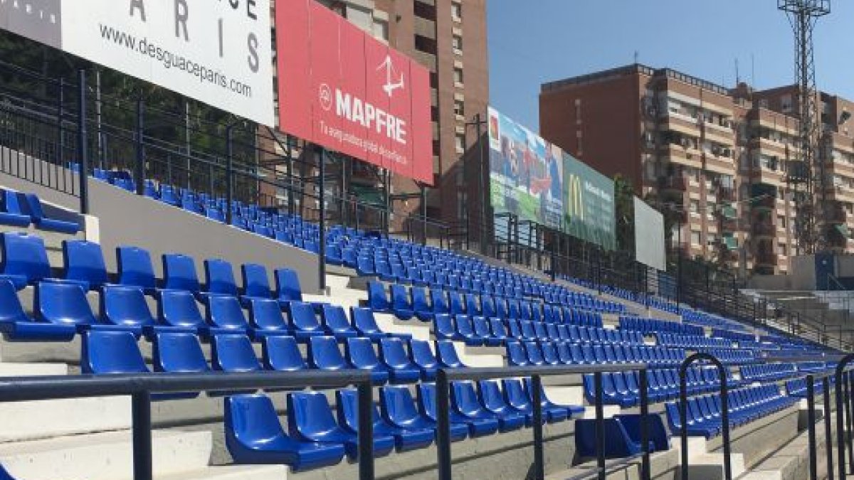 Las nuevas butacas de La Condomina.