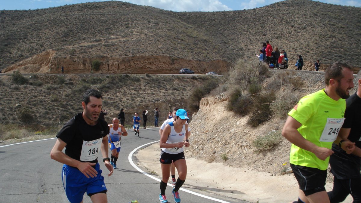 Uno de los tramos mas duros de la carrera popular de Gádor.