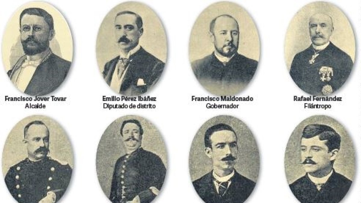 Hombres y mujeres que auxiliaron a las víctimas de la tragedia del 11 de septiembre de 1891.