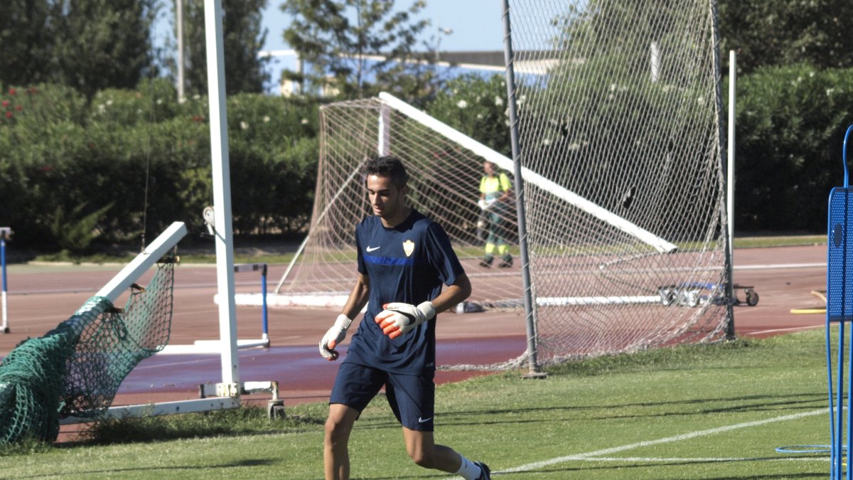 Jordi Pérez entrenando en el Anexo.