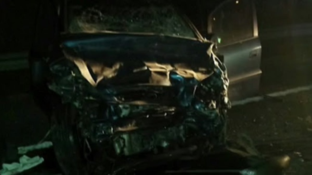 Imagen de uno de los dos vehículos que se vieron involucrados en el accidente.