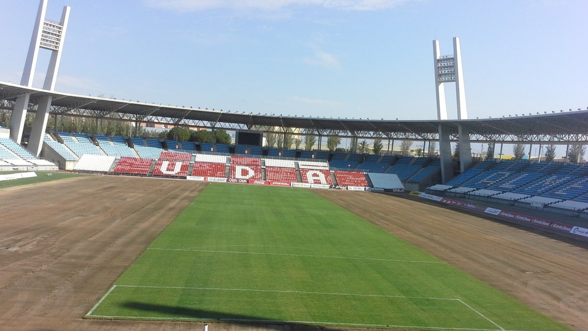 Aspecto del campo este domingo.