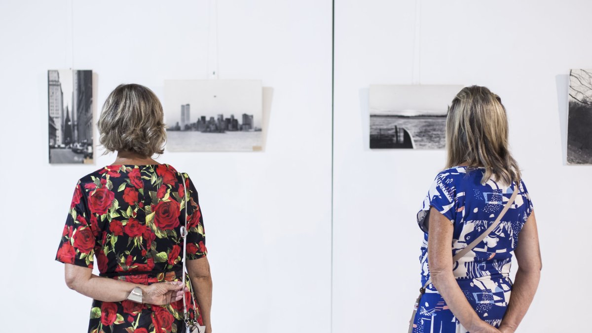 Inauguración, anoche, de la exposición.