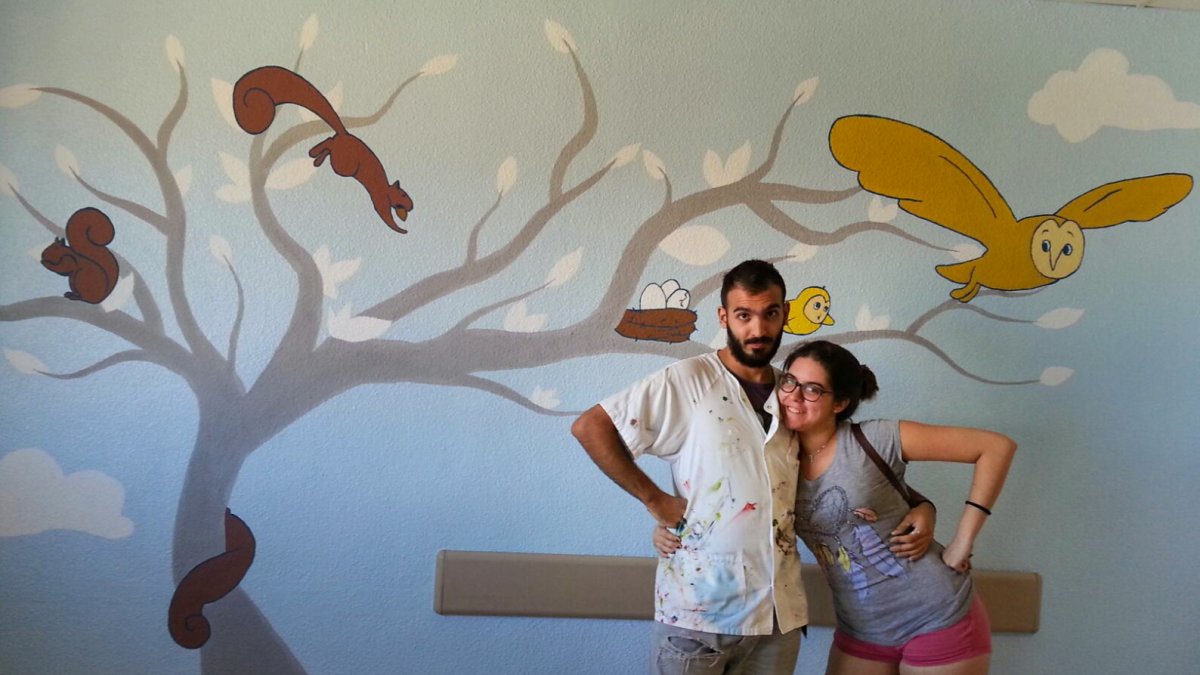 Juan Luis Viciana y Rosa María Milán han ideado la animación del área de Pediatría en Torrecárdenas.