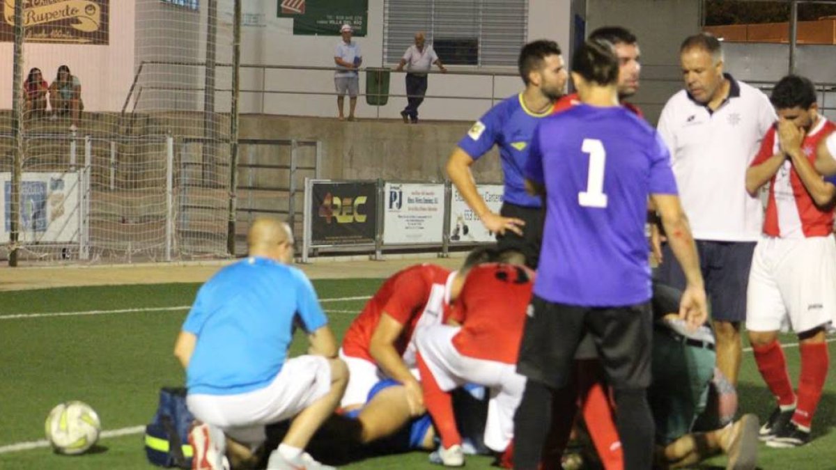 Momento en el que era atendido el jugador.