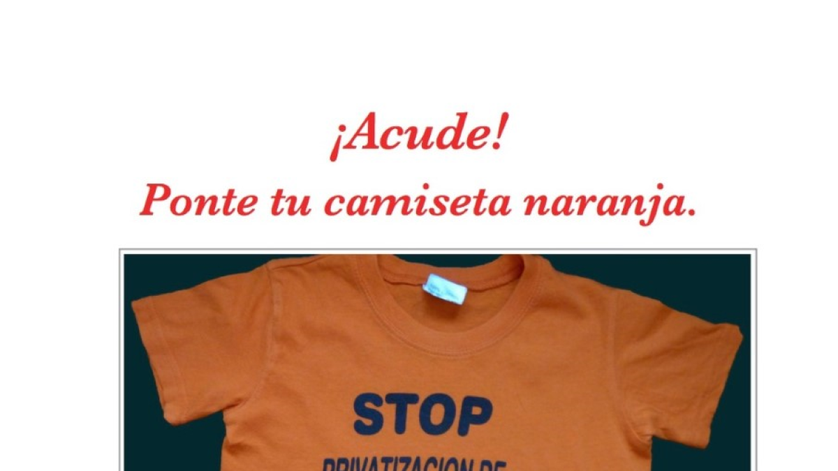 Cartel de la manifestación prevista para el lunes 12.