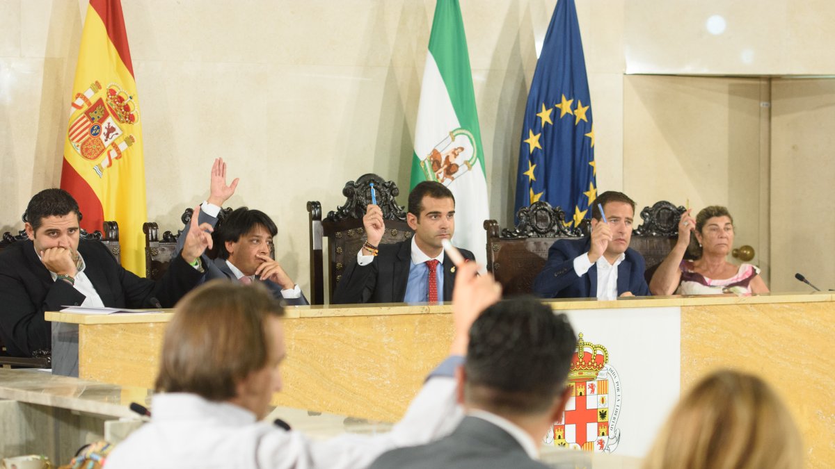 Imagen de un Pleno en el Ayuntamiento de Almería