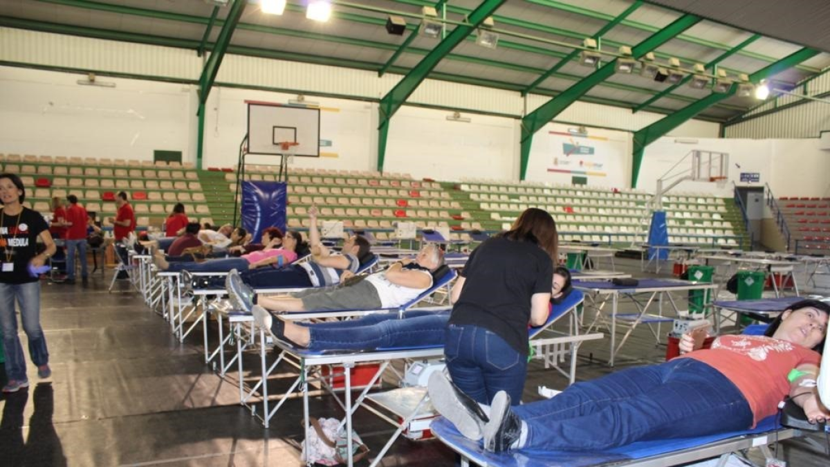 Donantes de sangre en una colecta organizada en Almería.
