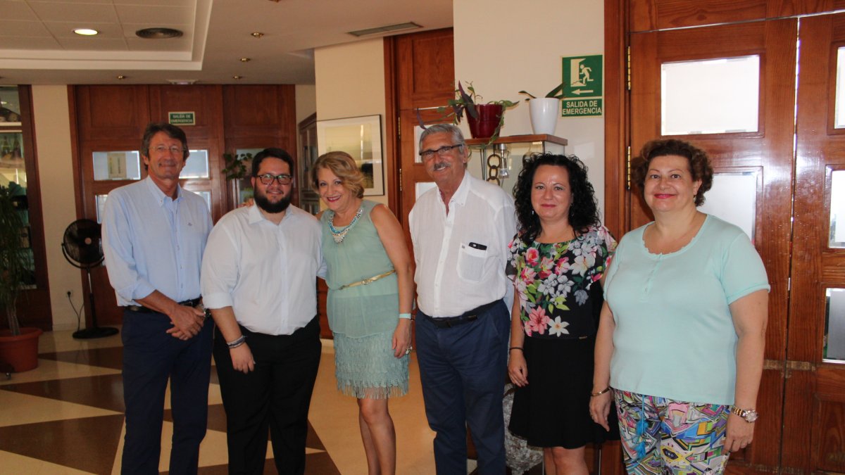 Ramón Ruiz, José Alberto Barbosa, juez homenajeado; Lourdes Molina, presidenta de la Audiencia Provincial; Diego Alarcón, magistrado; María del Mar A
