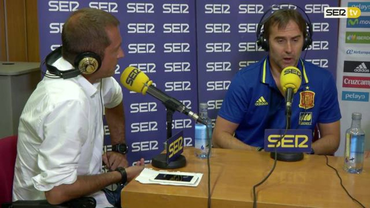 Manu Carreño con Lopetegui en El Larguero.