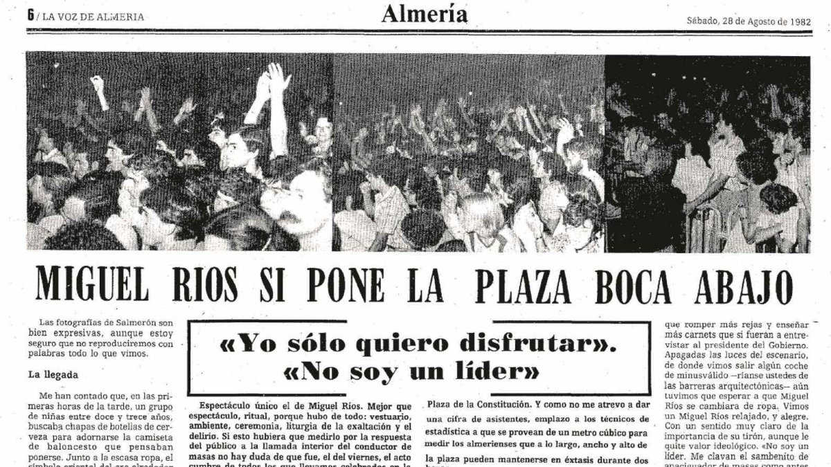 Crónica en LA VOZ, 28 de agosto de 1982.