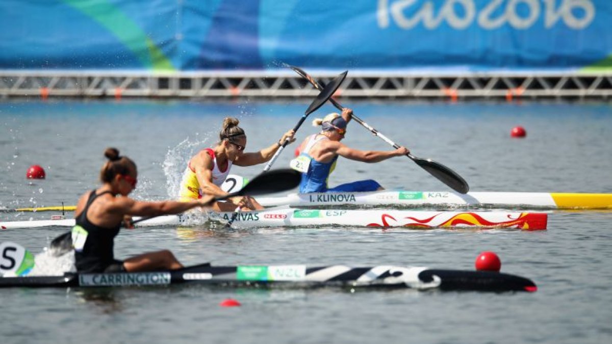 La española llegando a meta.