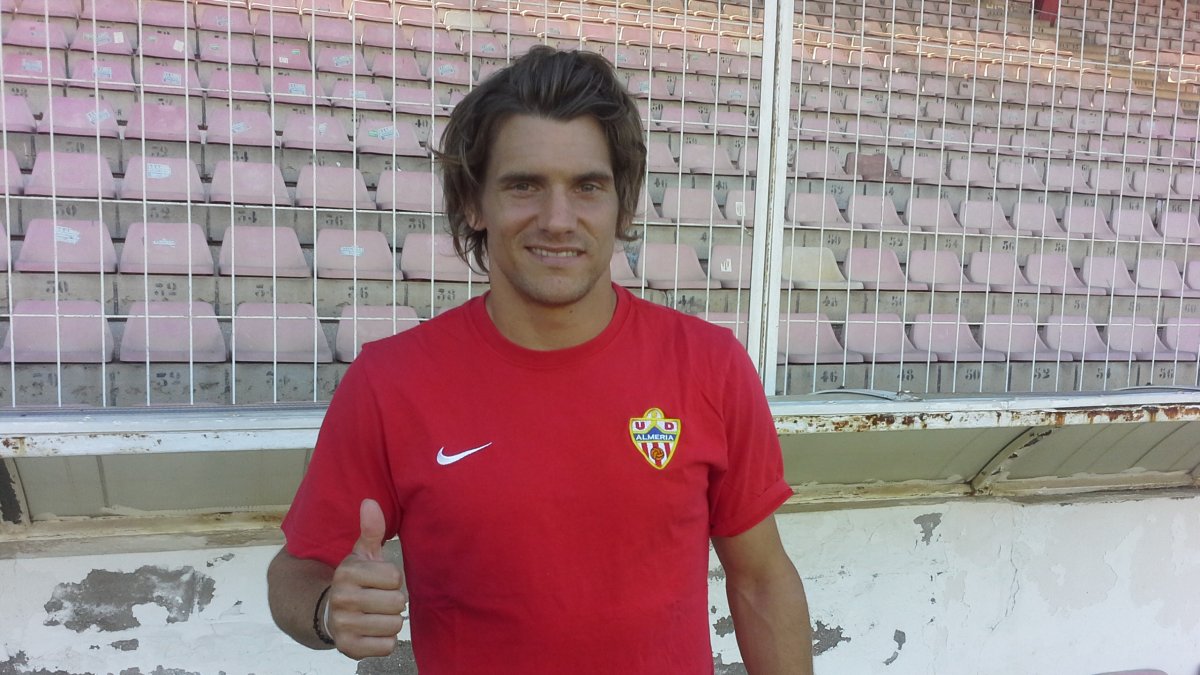 Dubarbier, este lunes en el Campo Municipal Juan Rojas.