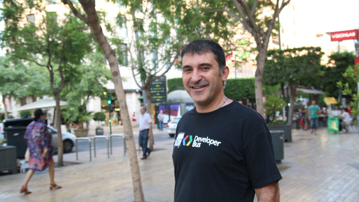 Andrés l. Martínez Ortiz el pasado viernes durante su visita a Almería.