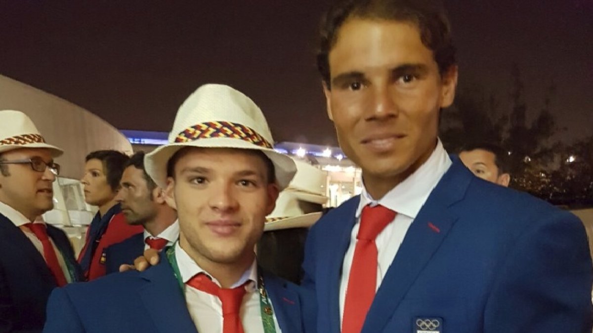 David con Rafa Nadal.