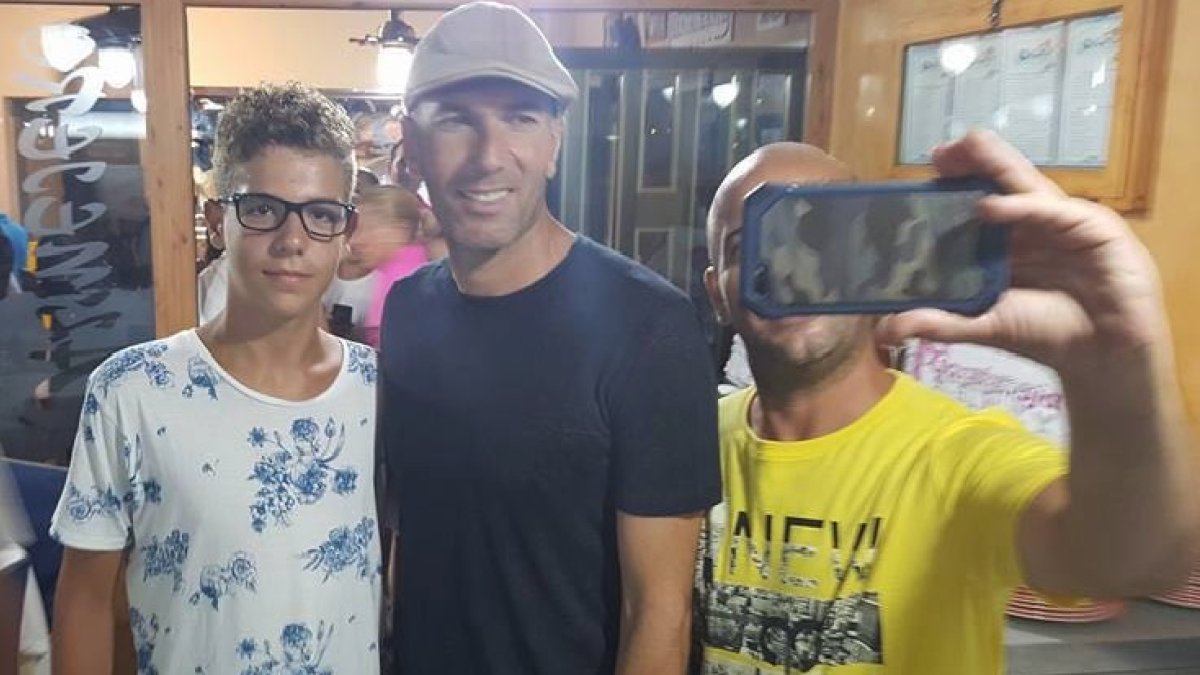 Un selfie con Zidane.