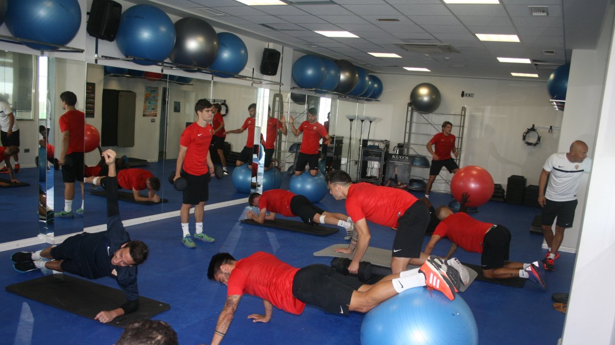 Trabajo en el gimnasio.