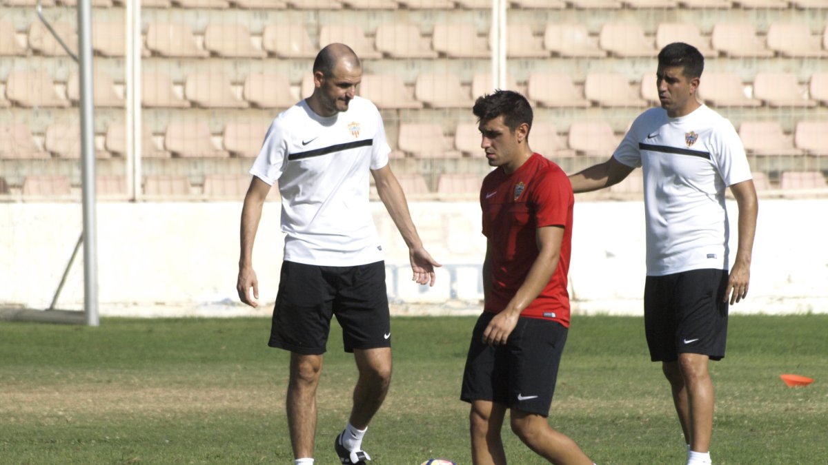 Soriano, Juanito y el canterano Fran Pastor.