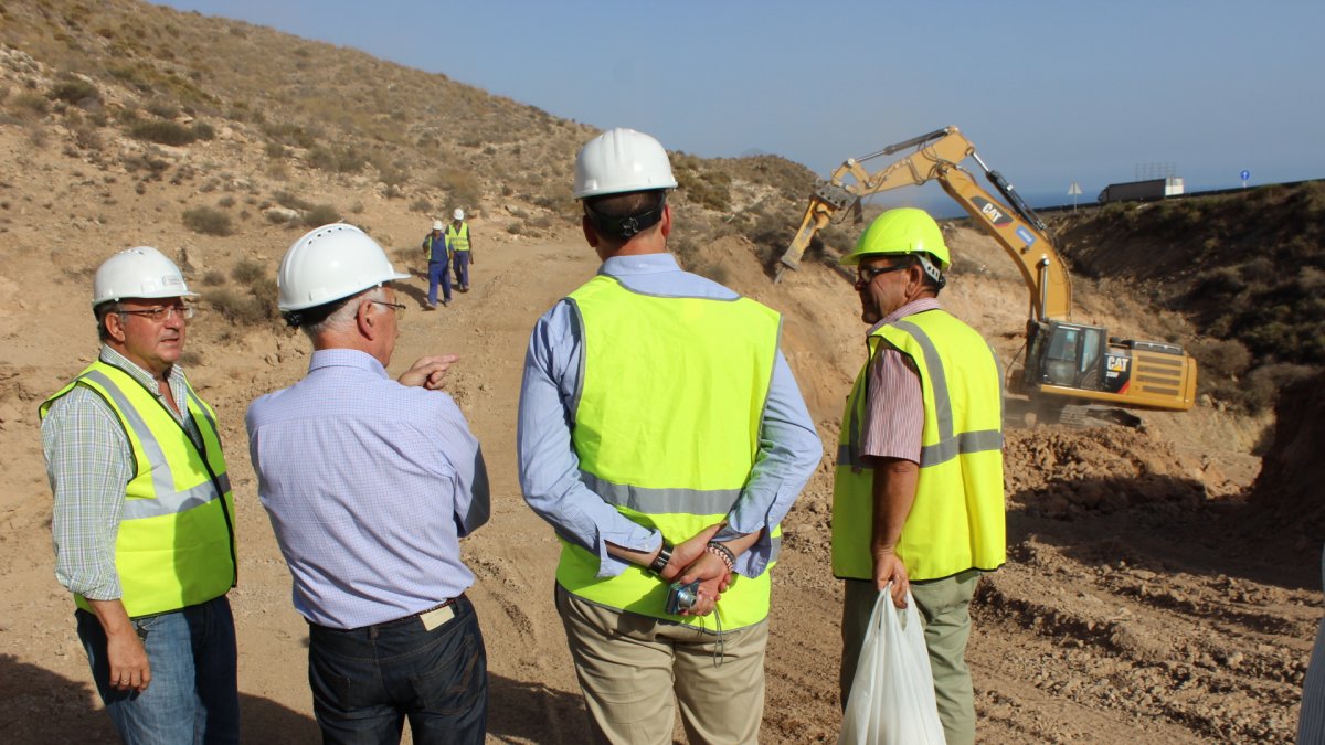 Visita a las obras del enlace de la A7 con Aguadulce norte.