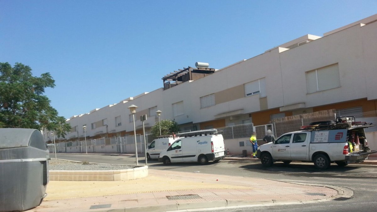 Operarios de Aqualia, ayer
