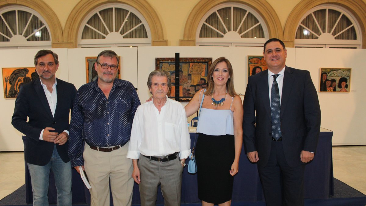 Ángel Escobar, vicepresidente 2º de la Diputación; Luis García Yepes, autor de la obra; José Sorroche, cantaor y protagonista del libro; Ana Martínez
