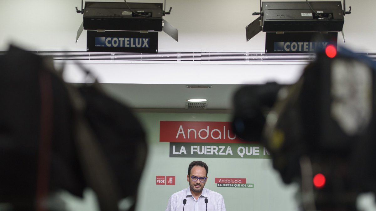 Hernando, ayer en Almería.