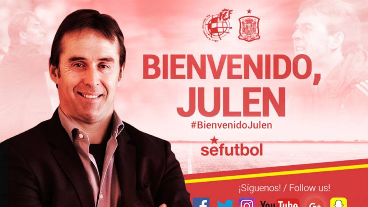 Julen Lopetegui será el nuevo seleccionador.