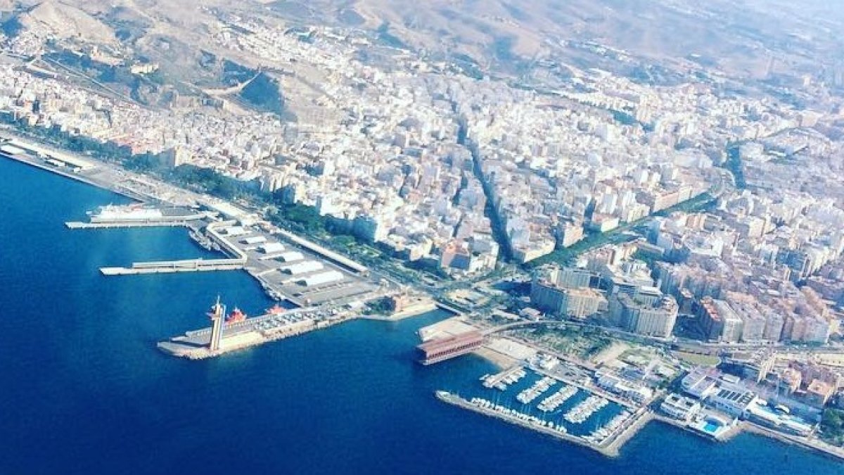 Vista aérea de la zona sobre la que se va a trabajar