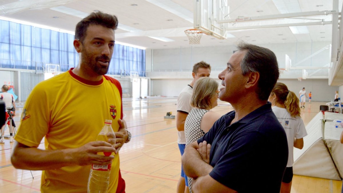 Juanjo Segura con el gran maestro.