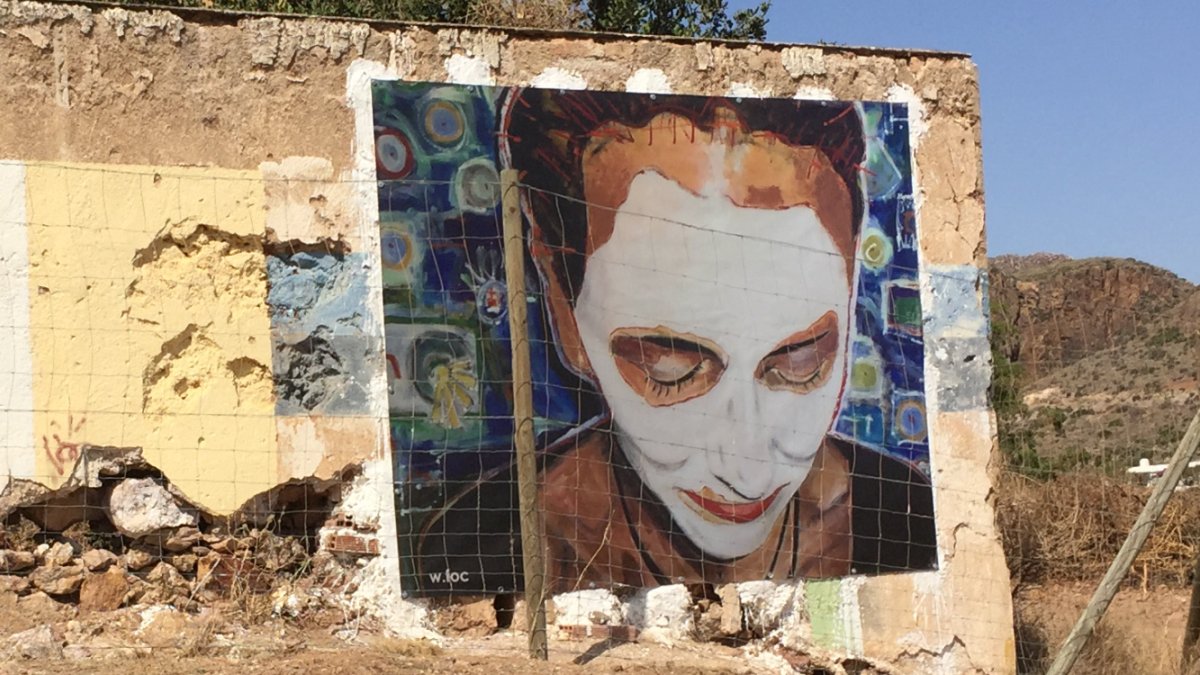 Pintura de W. Foc que muestra un rostro de mujer.