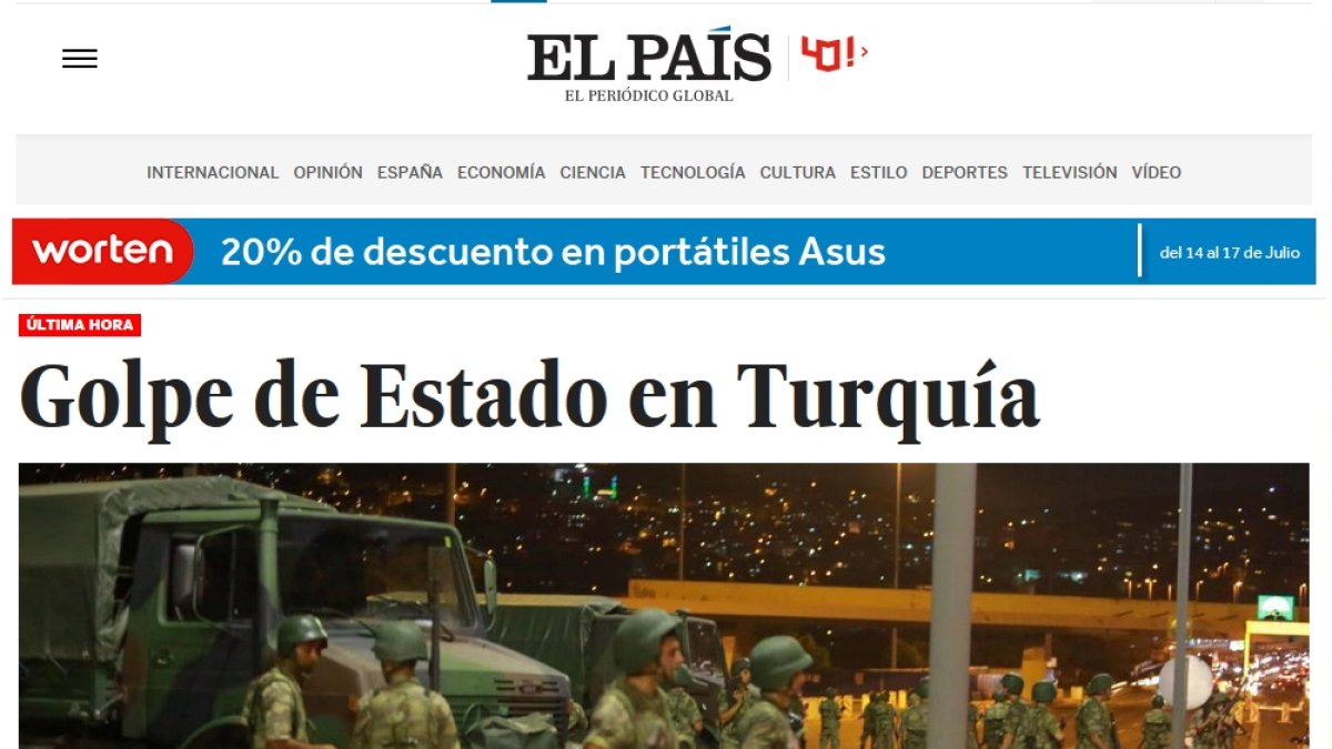 El golpe centra la atención de las principales webs