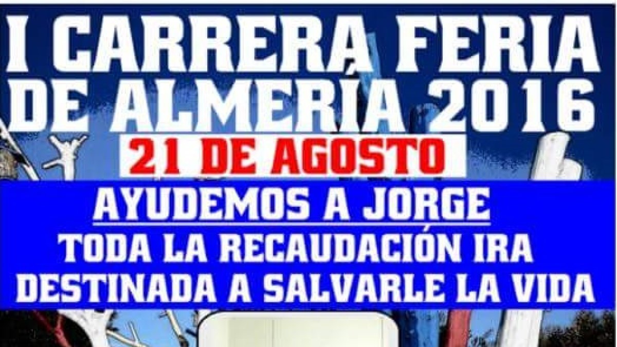 Cartel  anunciador de la carrera solidaria.