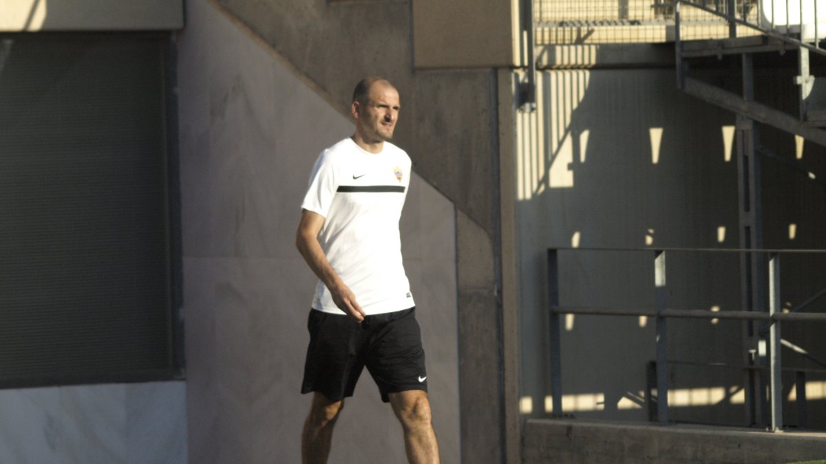 Soriano en el primer entrenamiento.