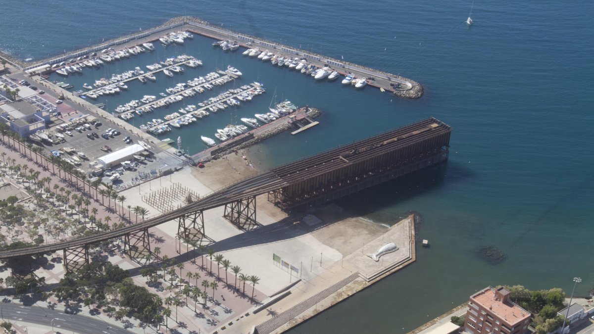 Imagen aérea de la parte final de la Rambla