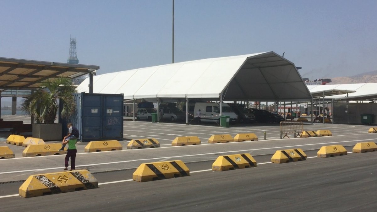 Panorámica del Puerto de Almería durante la OPE