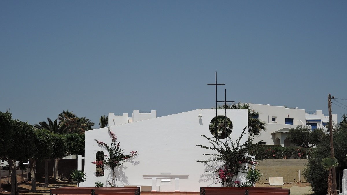 Capilla situada en la playa de Mojácar.