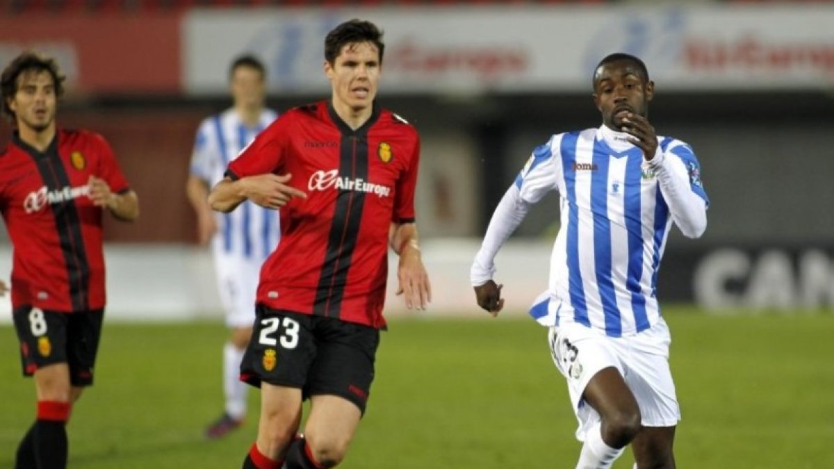 Diamanka con el Leganés frente al Real Mallorca.
