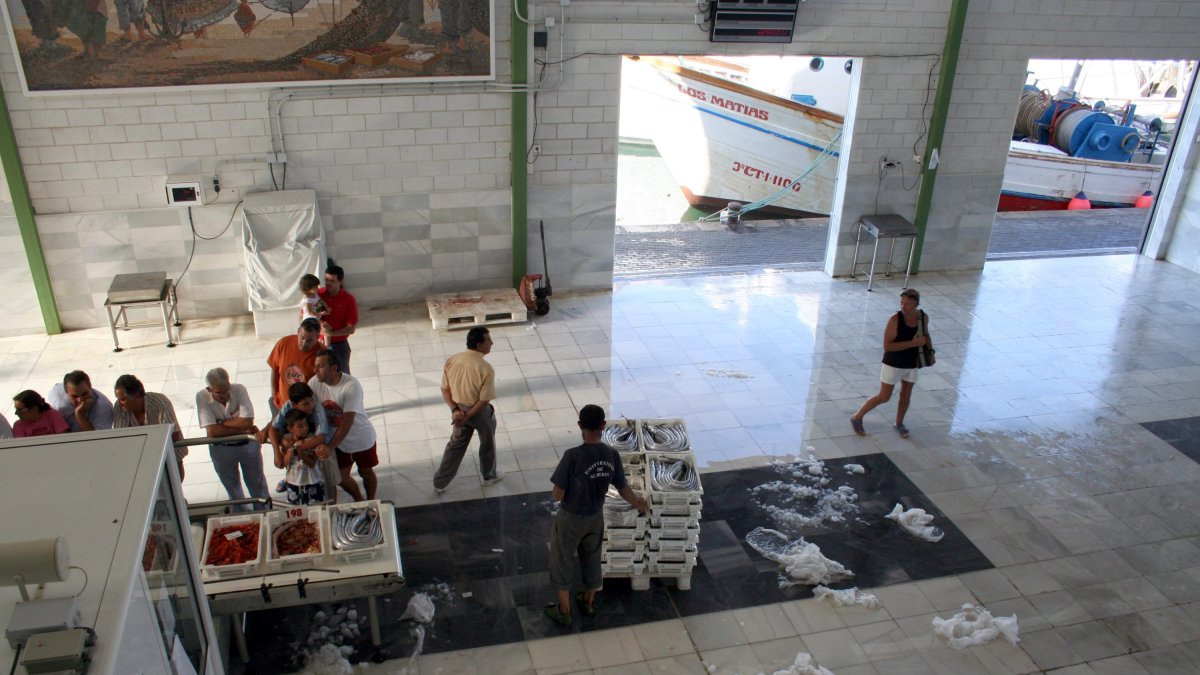 Lonja de pescado y marisco del Puerto de Garrucha.