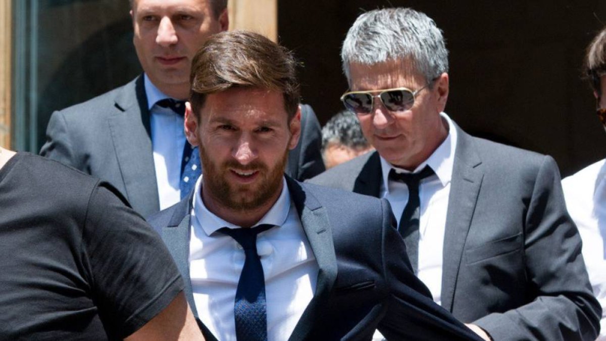Leo Messi el día de la declaración.