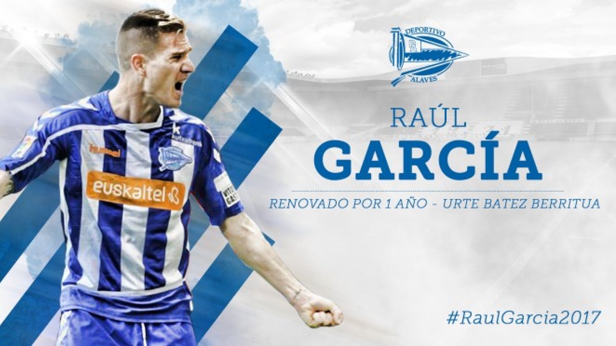 Raúl García amplía su contrato con el Alavés.