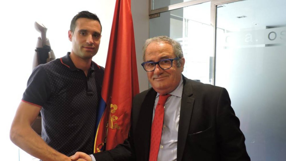 Flaño con el presidente de Osasuna.