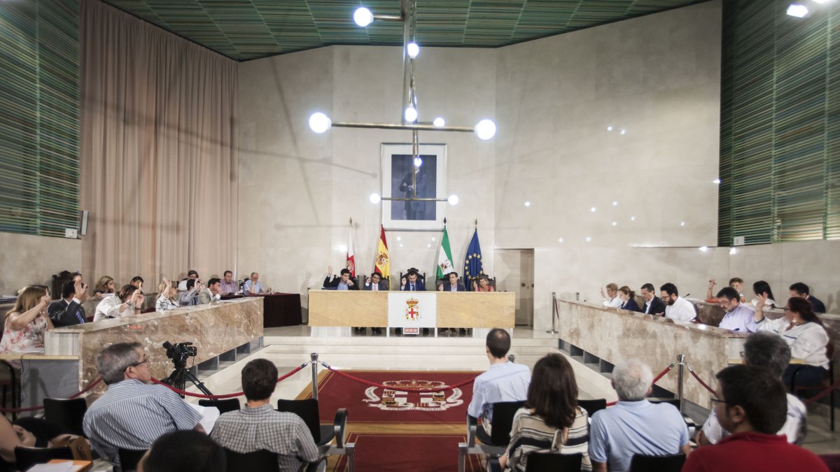 Pleno celebrado ayer.
