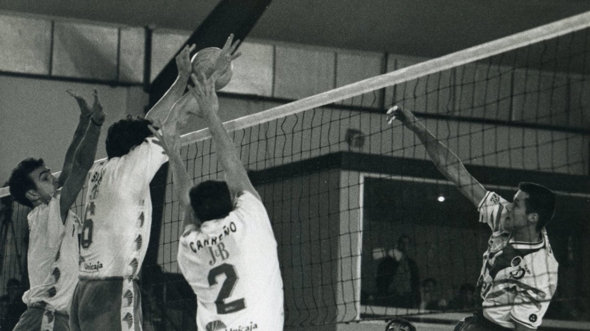 Prenafeta y Saurin en el Unicaja de 1996.