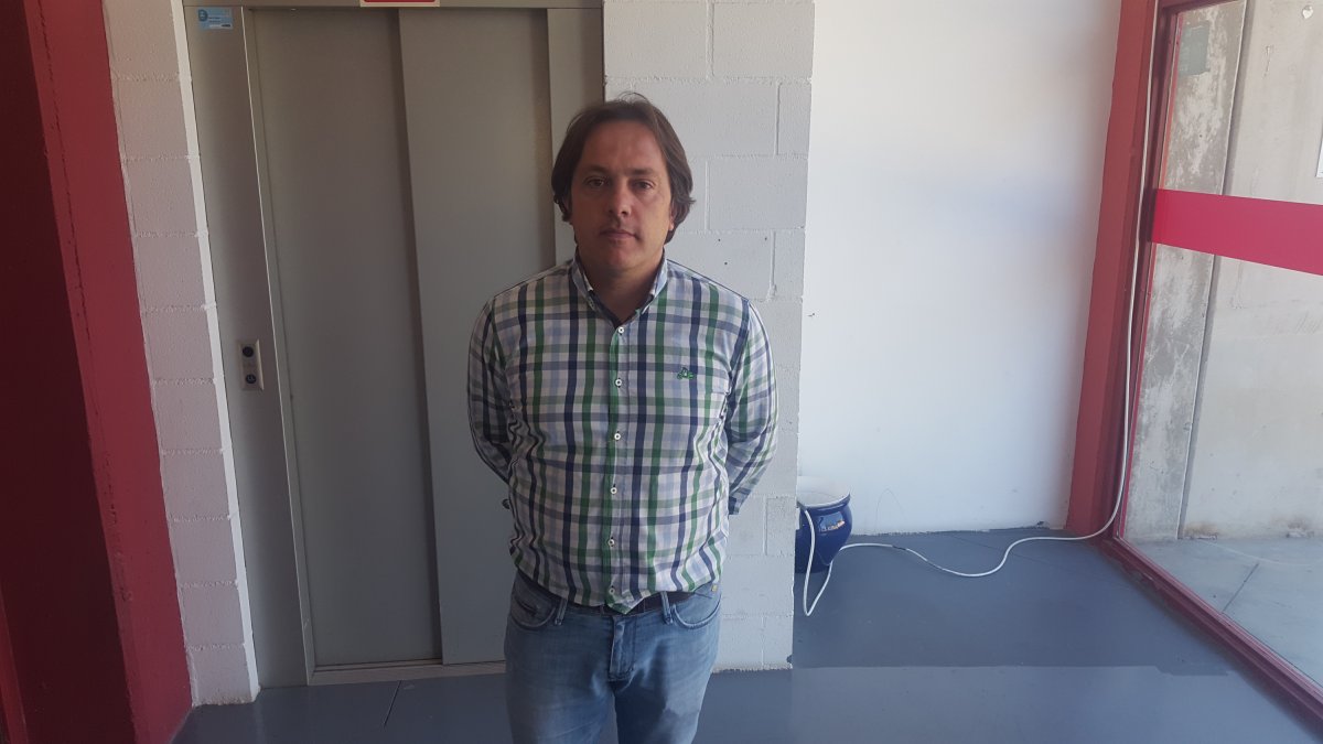 Andrés Fernández, este miércoles en la sede del Almería.