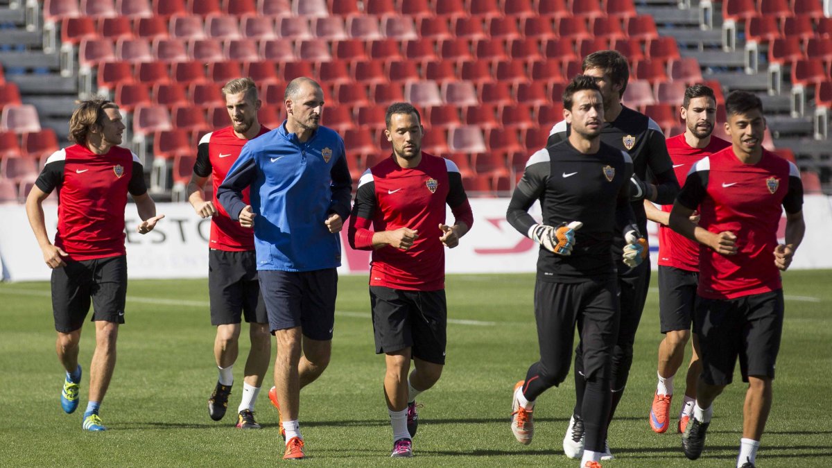 Entrenamiento del Almería.