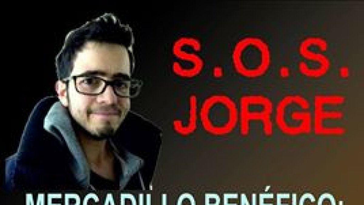 Cartel anunciador del mercadillo benéfico.