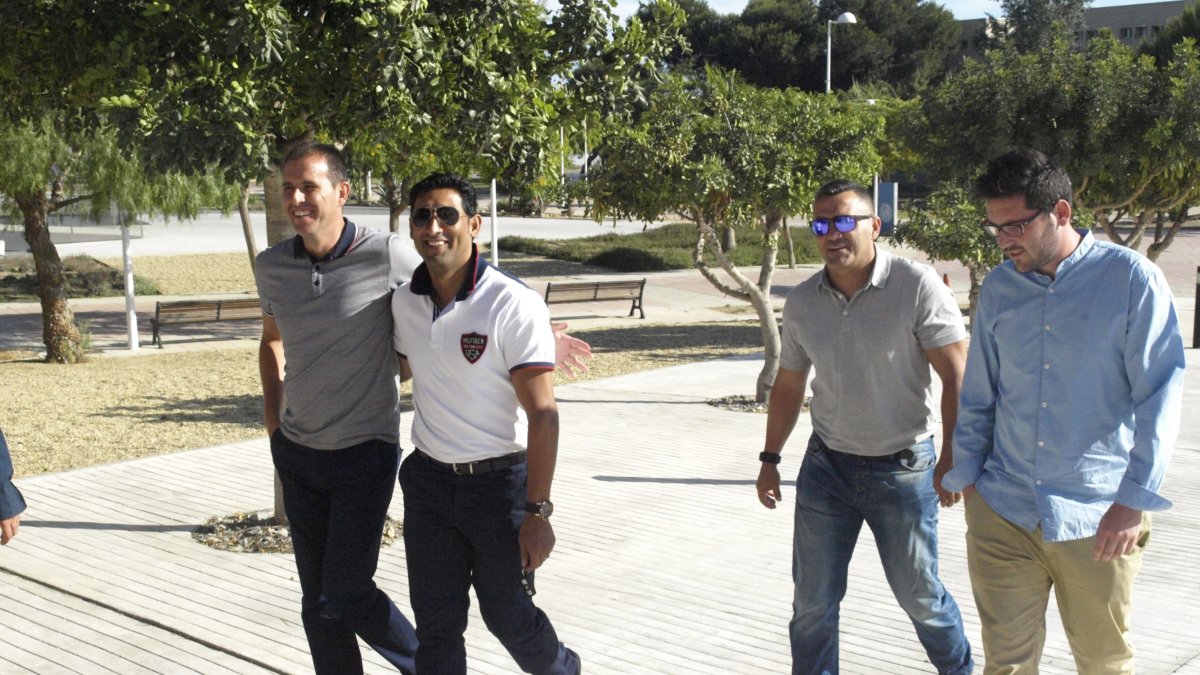 Juntos como hermanos: Moreno, Esteban y Peralta.