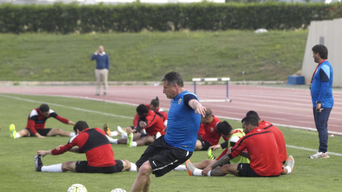 Ángel Férez entrenando en el Anexo.