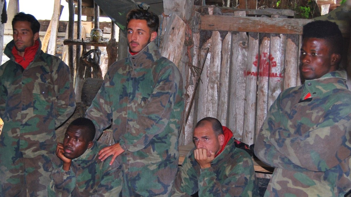 La cara de Soriano jugando a la guerra no tiene nombre.